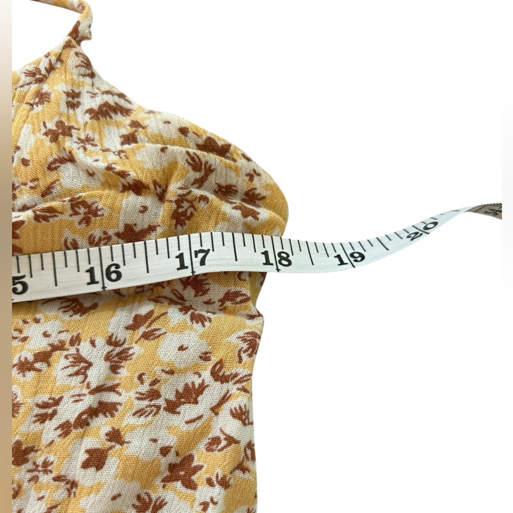 ABERCROMBIE & FITCH Bow Back Yellow Floral Romper  shorts Size: XL - Picture 7 of 14